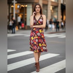 BODEN Dress Empire Crossover Sundress Floral Halter